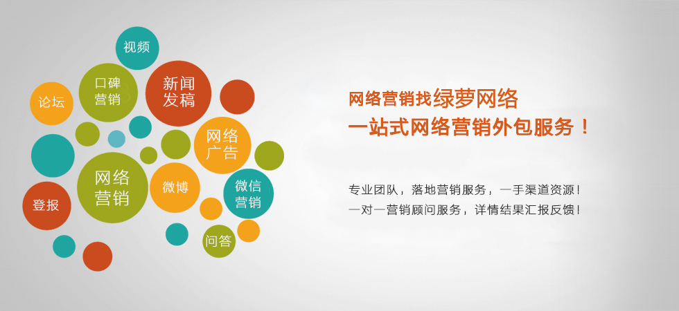 网络营销找绿萝网络,一站式网络营销外包服务